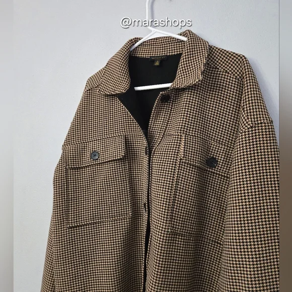 Current Air Houndstooth Printed Shirt Jacket - Picture 4 of 9